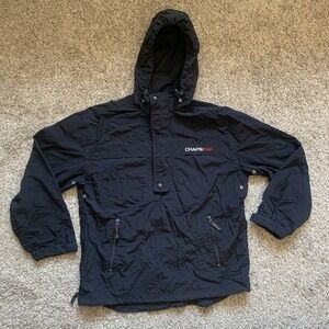 Chaps Ralph Lauren Jacket Mens Small Black Coat Full Zip Hood